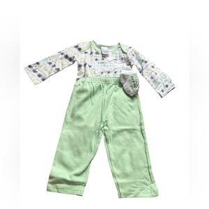 Kristen Hanah 6-9‎ Month 3-Piece Baby Elephants Unisex NWT Bodysuit Pants Socks